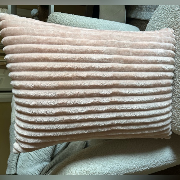 SOLD!!!      Set of Two Peach Blush oblong decorative pillows - Picture 2 of 3